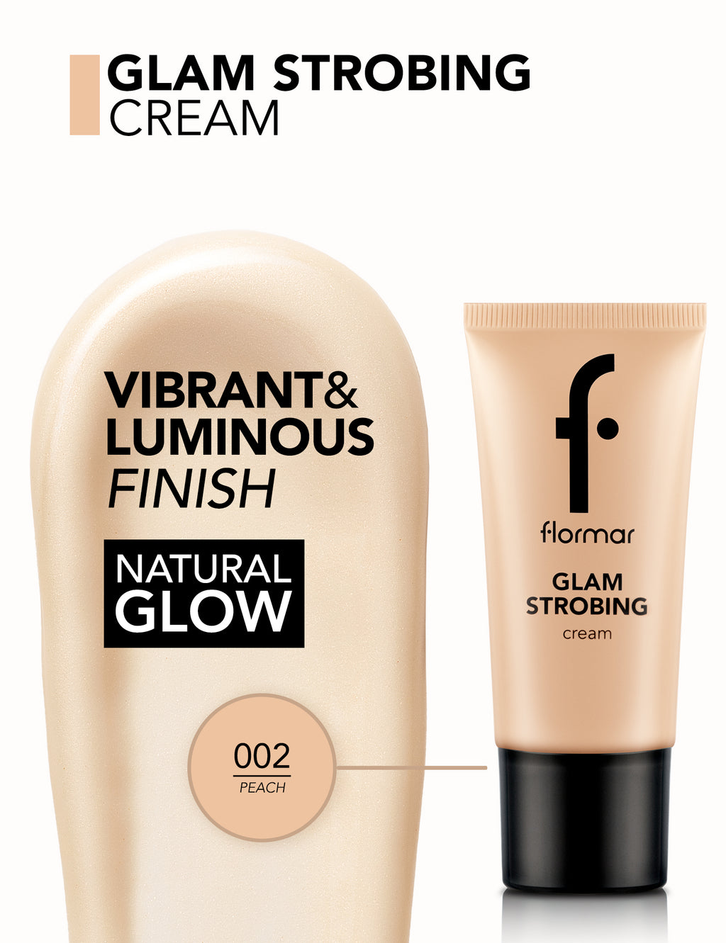 Flormar Glam Strobing Cream - 002 Peach