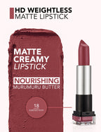 Flormar Hd Weightless Matte Lipstick - 018 Subdued Rosy
