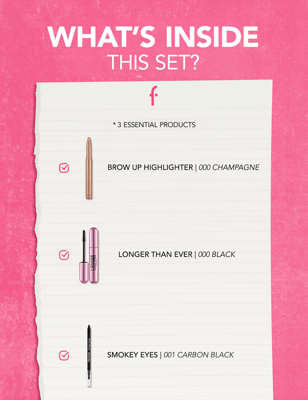 Flormar Radiant Beauty 3-piece Makeup Set – individual items