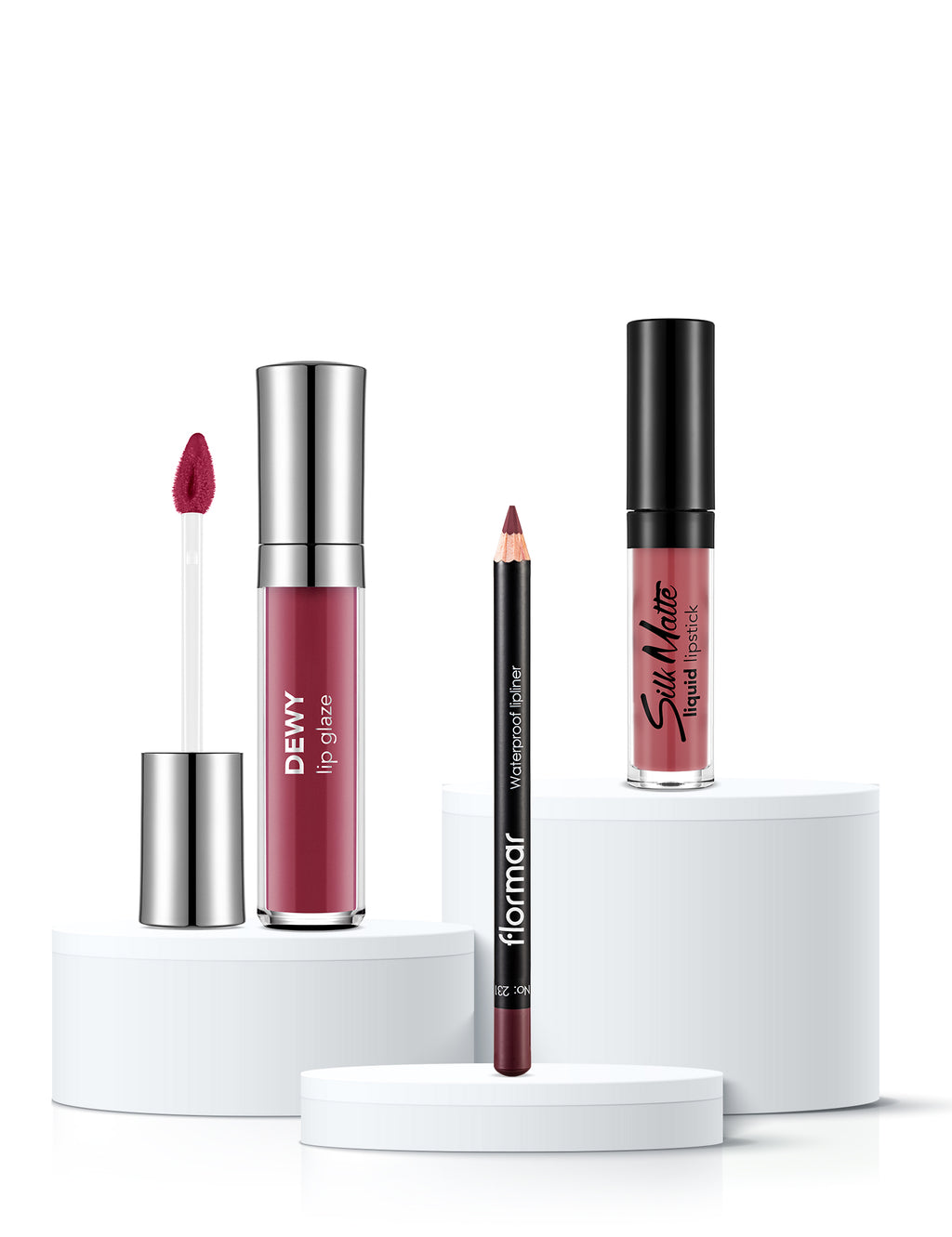 Flormar Black Cherry Lips 3-Piece Lip Combo – product shot