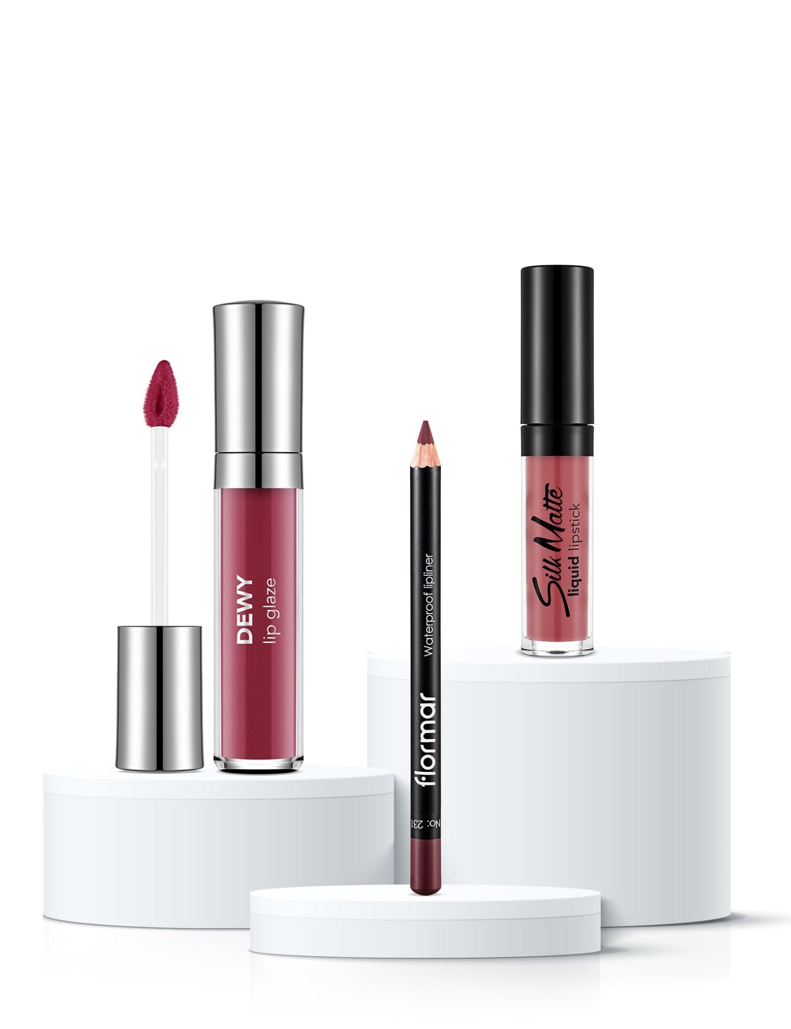 Black Cherry Lips 3-Piece Lip Combo - Flormar KSA