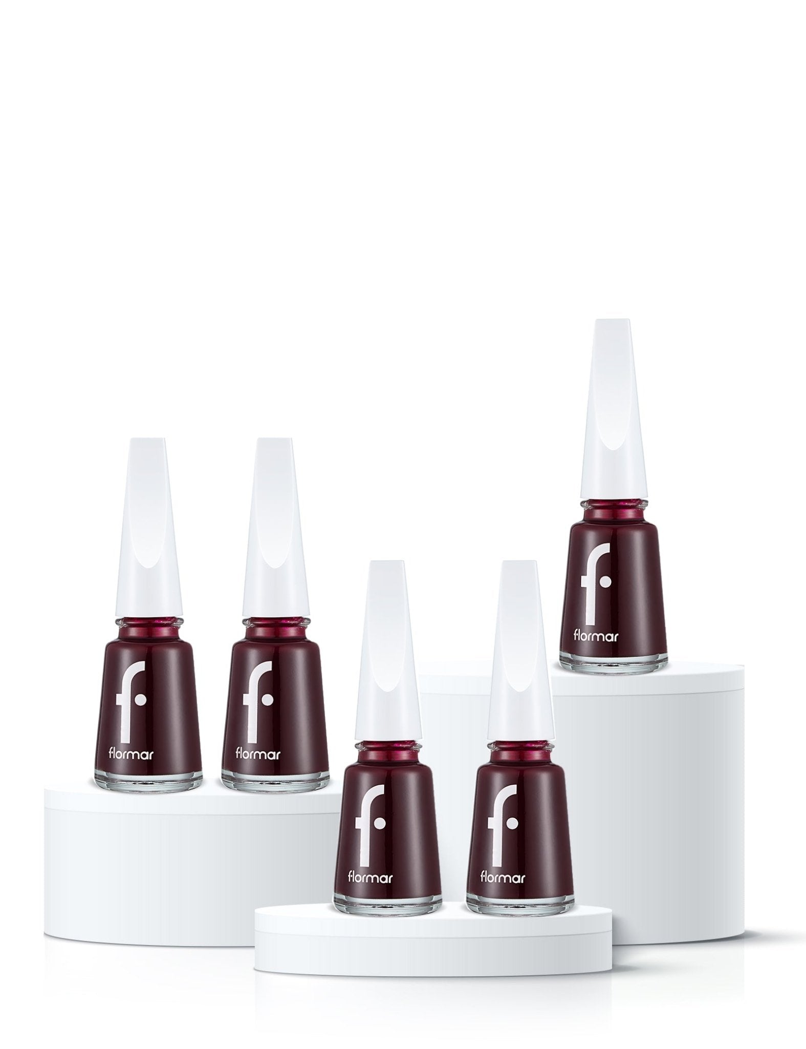 Blackstar Red 5-Piece Burgundy Nail Polish Set - Flormar KSA