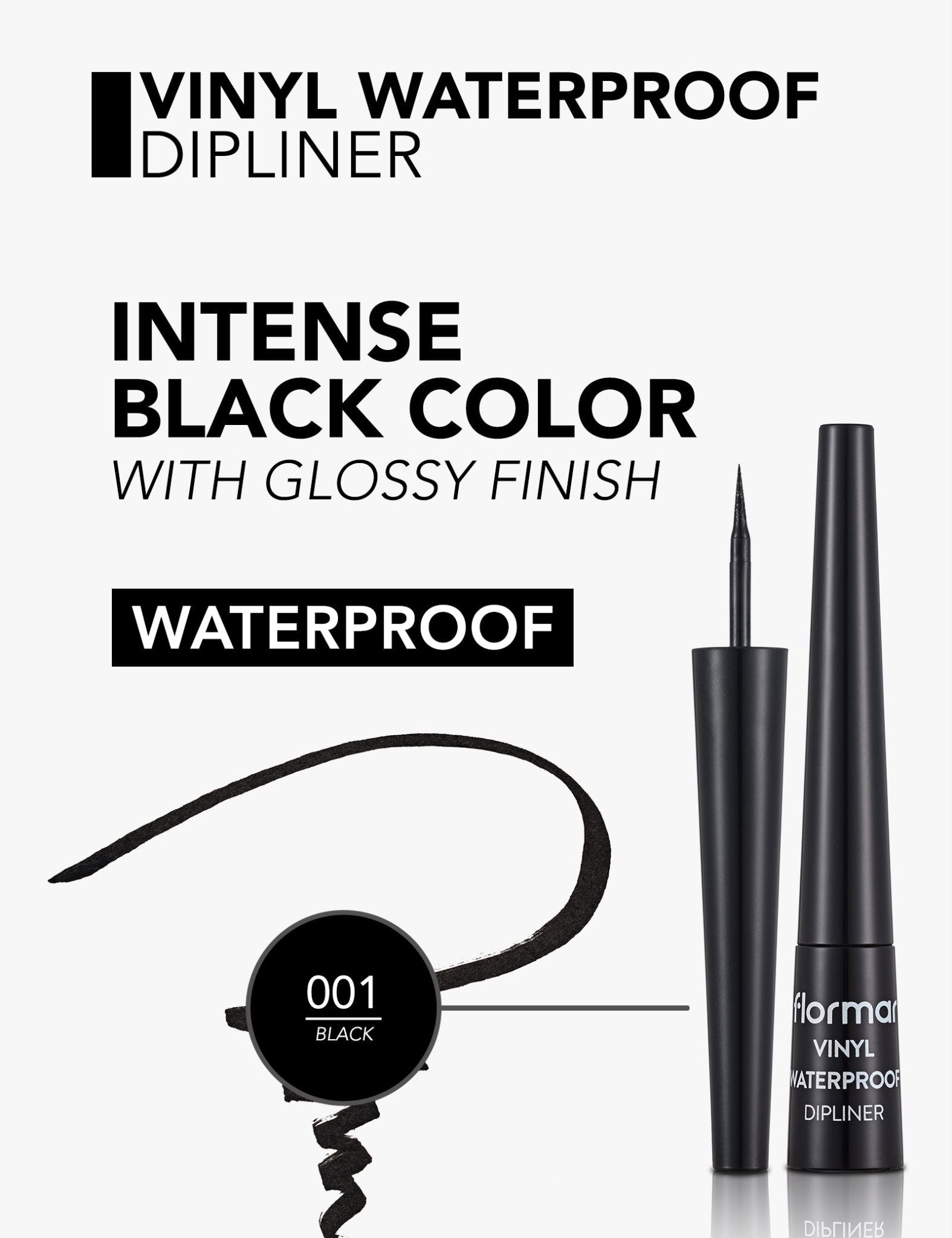Flormar Vinyl Waterproof Dipliner Black - Flormar KSA