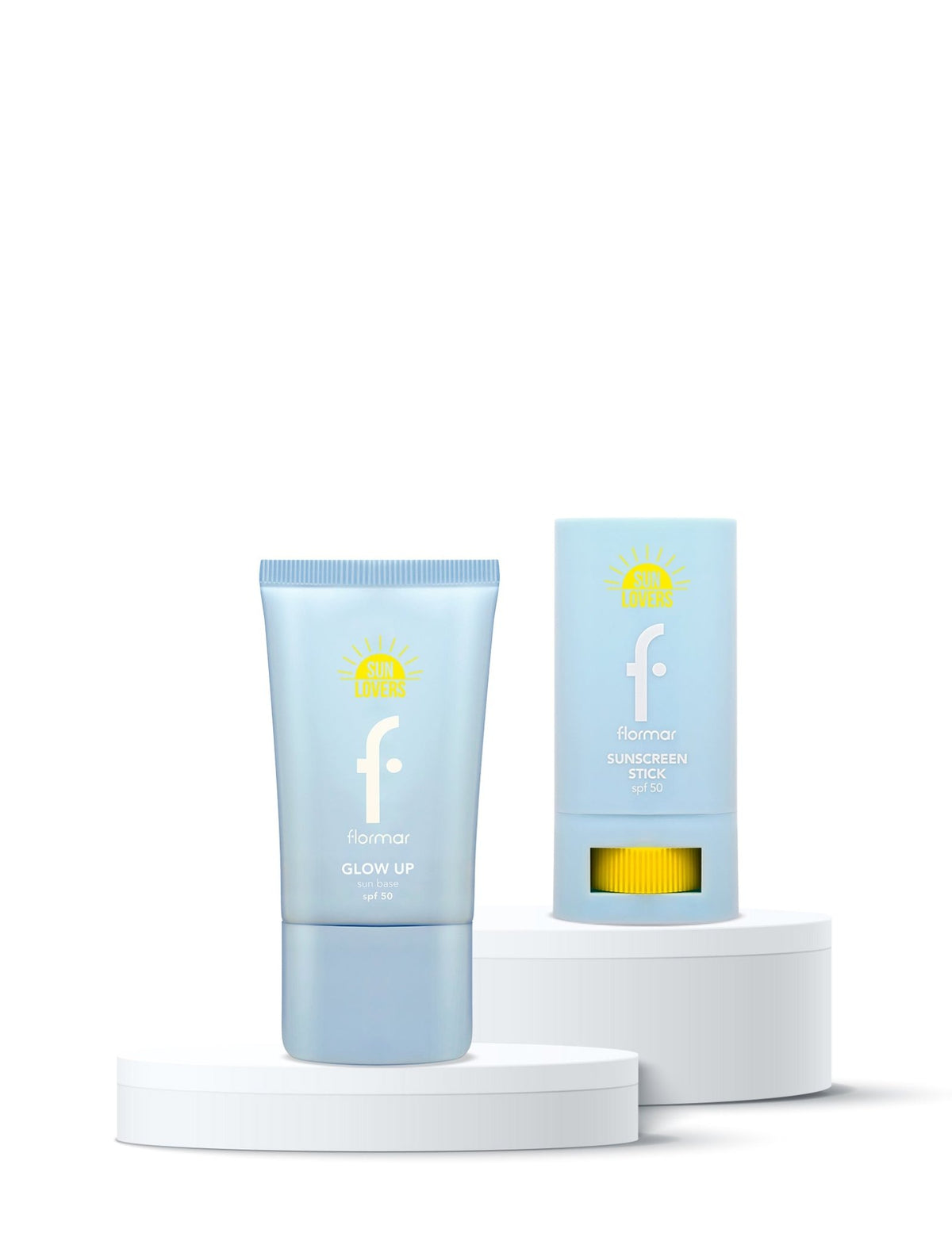 Sun Lovers Moisturizing Effect 2-Piece Sunscreen Stick & Makeup Primer Set - Flormar KSA